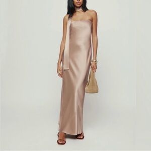 Reformation Oren Silk Dress